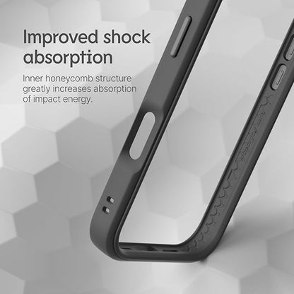 RhinoShield Bumper Case Compatible with [iPhone 16 Pro Max] | CrashGuard - Shock Absorbent Slim Design Protective Cover 3.5M / 11ft Drop Protection - Graphite