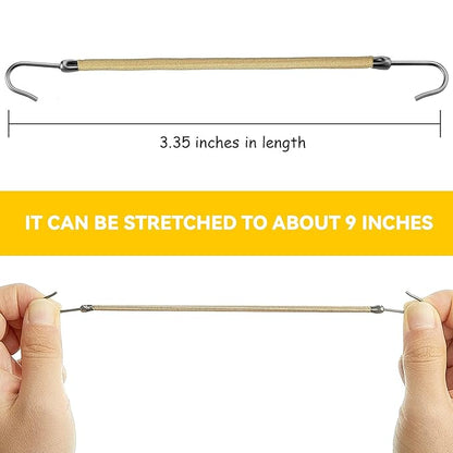 15 Pieces Elastic Hook Hair Tie Styling Ponytail Holder Hooks Cord for Curly Long Hair(Blonde)