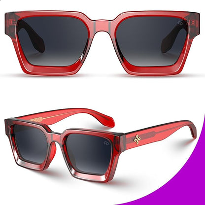 VISOONE Fashion 100% UV400 Protection Rectangle TR90 Y2K Sunglasses Accessories for Women Men RIVER