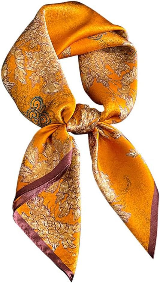 100% Pure Mulberry Silk Scarfs 26"x26" Square Scarf Women Neckerchief Headscarf hair scarf bandana Gift Packed