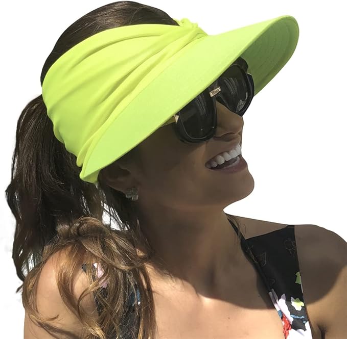 Sun Hat Women Sun Beach Visor Cap UV Protection with Wide Brim for Sports Beach Golf Hiking