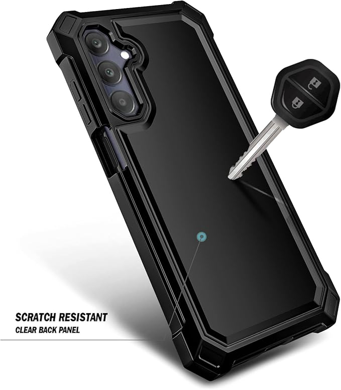 Designed for Galaxy A25 5G Case, Samsung A25 Phone Case with [Built-in Screen Protector], [16FT Military Grade Drop Tested] Full-Body Protective Shockproof Rugged Bumper Cover (Black)