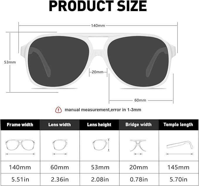 YDAOWKN Retro Aviator Sunglasses for Women Mens Large Frame Classic Vintage 70s Sun Glasses Aviators