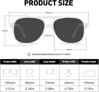 YDAOWKN Retro Aviator Sunglasses for Women Mens Large Frame Classic Vintage 70s Sun Glasses Aviators