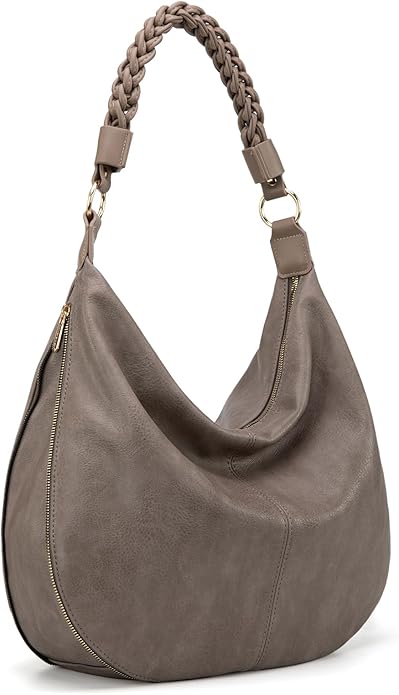 Montana West Large Hobo Bags for Women Slouchy Shoulder Purse Handbag with Zipper and Woven Handle
