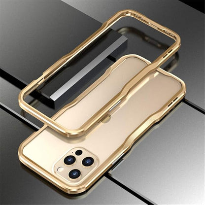 HENGHUI Aluminum Bumpers Compatible with iPhone 12 Pro Max 6.7-INCH Bumper Case Metal Frame Bumper Cover Shock Absorbent Slim Cool Design (iPhone12ProMax, Gold)