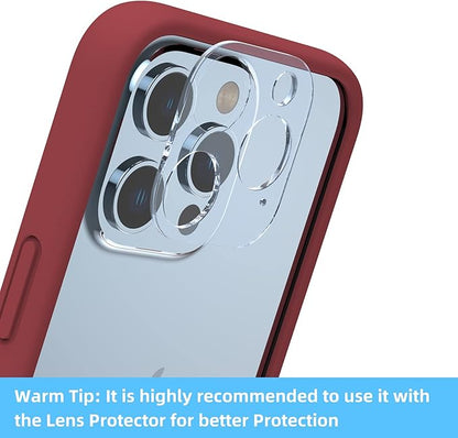 K TOMOTO Compatible with iPhone 13/13 Pro Bumper Case (6.1 Inch), Liquid Silicone Frame Bumper Case [Raised Edge Protection] [Drop Protection] [Silky and Soft Touch], Red