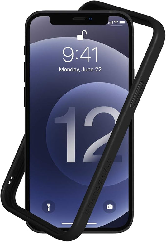 RhinoShield Bumper Case Compatible with [iPhone 12 Pro Max] | CrashGuard NX - Shock Absorbent Slim Design Protective Cover 3.5M / 11ft Drop Protection - Black