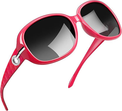 Joopin Big Womens Sunglasses Polarized Trendy Sun Glasses Large Rectangle UV Protection Rhinestone Sunnies