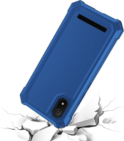 for Cloud Mobile Stratus C8 Case with Screen Protector,Full Body Protection Front PC Back Soft Silicone Bumper,Heavy Duty Protection Shockproof Phone Case for Cloud Mobile Stratus C8 Blue