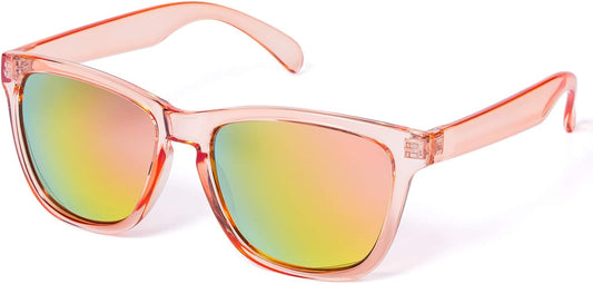 COLOSSEIN Sunglasses Womens,Classic Square Frame UV400 Mirrored Lens,Sunglasses Fit For Beach,Vacation,Driving