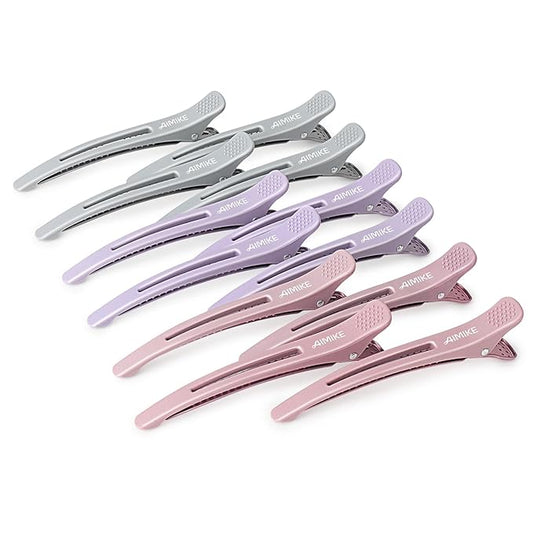 AIMIKE Hair Clips for Styling - Silicone No-Crease Duck Billed Hair Roller Clips for Sectioning, Cutting, and Salon Use