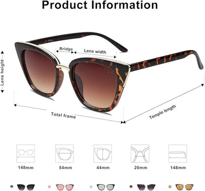 SOJOS Cat Eye Designer Sunglasses Fashion UV400 Protection Glasses SJ2052