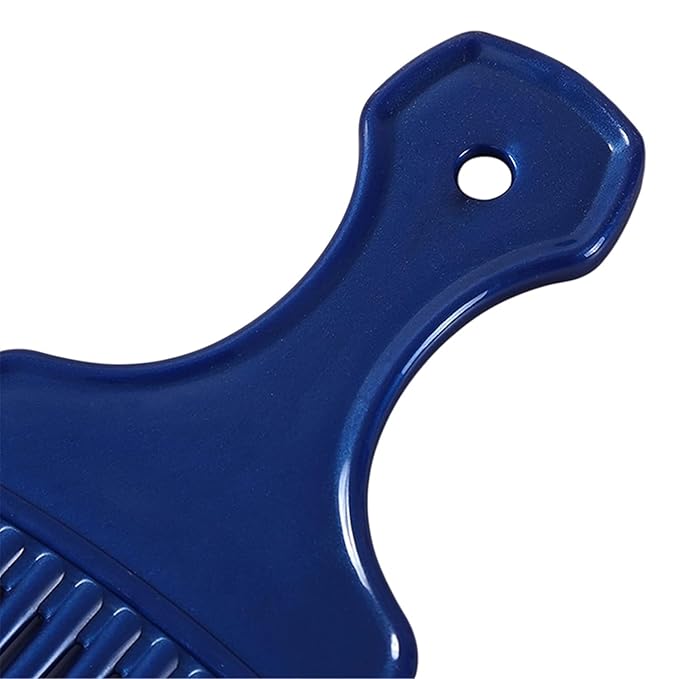 1Pc Blue Salon-Style Hair Pick and Barber Comb - Pick Comb for Curly Hair and Parting Care for Thick Quality Barber Supplies, Styling Tools and Appliances