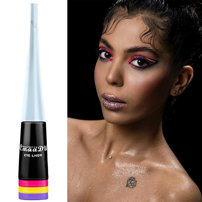 14 Colored Eyeliners - Liquid Color Eyeliner Highly Pigmented - White Eyeliner - Liquid Liner Coloful Set - Vivid Matte Eye Makeup