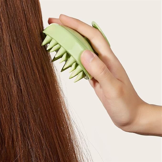 Hair Scalp Massager Soft Silicone Scalp Brush Shampoo Brush Scalp Exfoliator Scalp Massager for Hair Growth/Dandruff Removal, Head Massager for Hair Care Styling Tools Appliances (1pc-red)