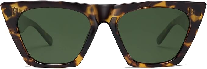 SOJOS Trendy Oversized Square Cateye Polarized Sunglasses Womens Big Frame Shades SJ2115
