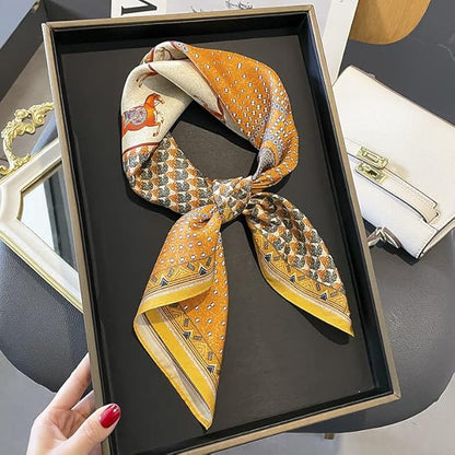 100% Pure Mulberry Silk Scarfs 26"x26" Square Scarf Women Neckerchief Headscarf hair scarf bandana Gift Packed