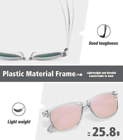 MEETSUN Classic Polarized Sunglasses for Women Men Trendy Retro Sun Glasses for Driving UV Protection (3 Pack)