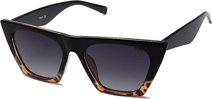 SOJOS Trendy Oversized Square Cateye Polarized Sunglasses Womens Big Frame Shades SJ2115