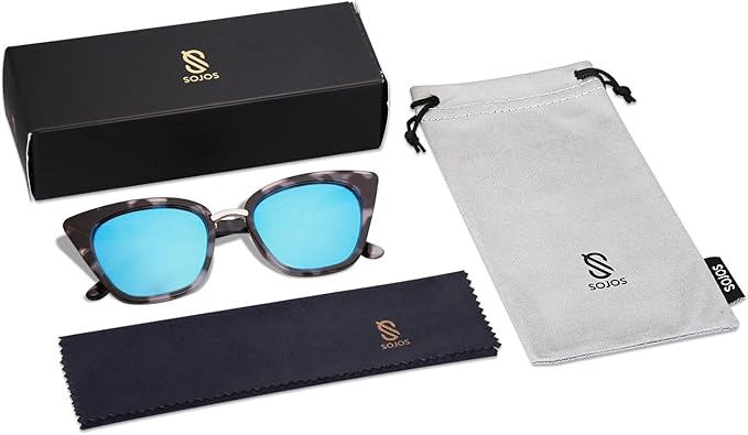 SOJOS Cat Eye Designer Sunglasses Fashion UV400 Protection Glasses SJ2052