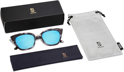 SOJOS Cat Eye Designer Sunglasses Fashion UV400 Protection Glasses SJ2052