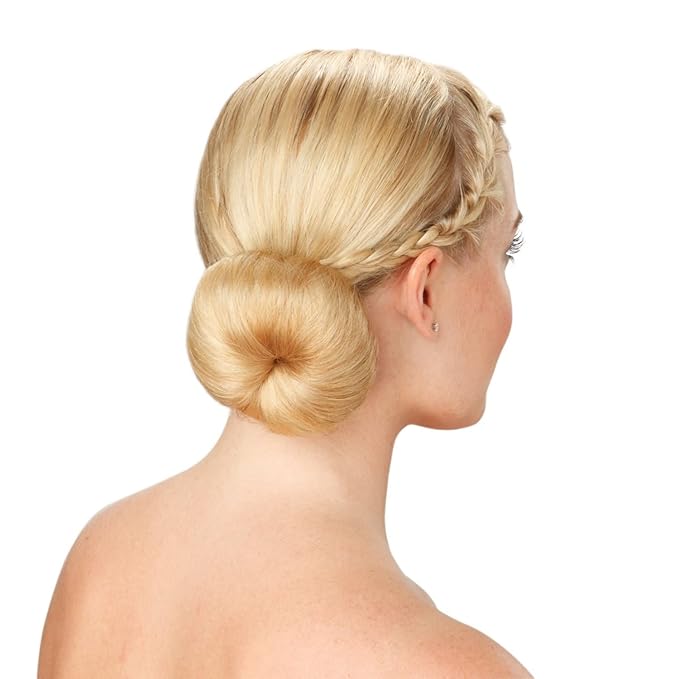 Beauty Small Hair Bun Maker 2 Pieces - Doughnut Chignon Clip Hair Accessory for Kids & Women's Hair Styling (Blonde)
