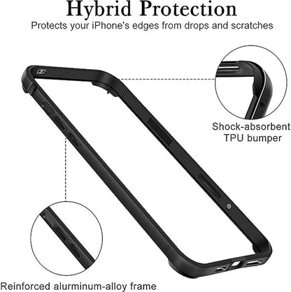 New Aluminum Frame Metal Bumper Frame Slim Hard Cover Suitable for Samsung s25ultra case, Metal Frame with Soft Inner Bumper, Raised Edge Protection (Titanium Gray, Galaxy S25 Ultra)