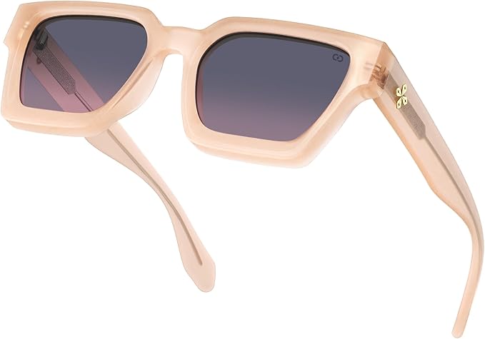 VISOONE Fashion 100% UV400 Protection Rectangle TR90 Y2K Sunglasses Accessories for Women Men RIVER