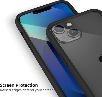 K TOMOTO iPhone 13 Mini Bumper Case (5.4 Inch), Liquid Silicone Bumper with Shock Absorption, Raised Edge Protection, Drop Protection, Silky and Soft Touch Frame, Black