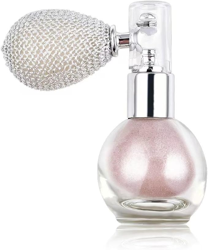 Glitter Spray, Versatile Glitter Spray for Hair and Body Cosmetic, Highlighter Powder for Women, Body Shimmer for Party, Music Festival and Wedding #Light Pink
