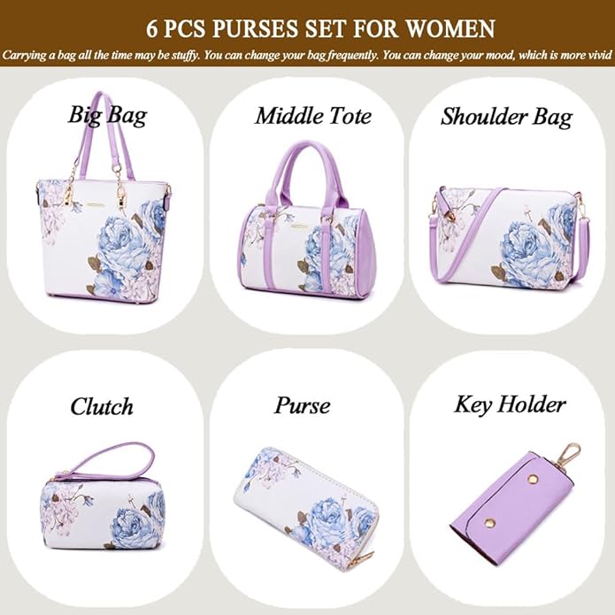 2E-youth Designer Purses and Handbags for Women Satchel Shoulder Bag Tote Top Handle Bag