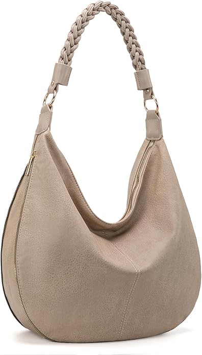 Montana West Large Hobo Bags for Women Slouchy Shoulder Purse Handbag with Zipper and Woven Handle