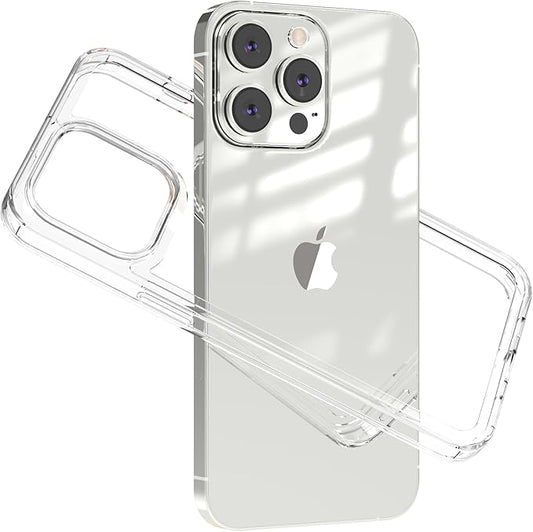 for iPhone 14 Pro Max Clear Bumper Frame No-Back Case, Slim Fit Ultra-Light Anti-Yellowing Transparent Protection Heat Dissipation Phone Cover Case 6.7"