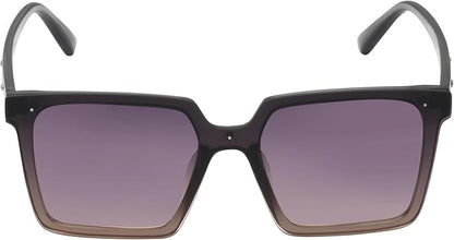 TAHARI Women's Th848 Translucent Crystal 100% Uv400 Protective Square Shield Sunglasses. Elegant Gifts for Her, 145 Mm