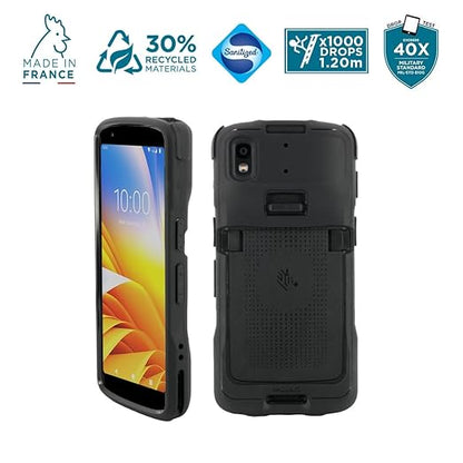 Mobilis Rugged Case for Zebra TC22 TC27 Mobile Computer, Reinforced Protective Case, Military Grade Shockproof, Compatible with Charging Accessories, Recycled Materials, Black