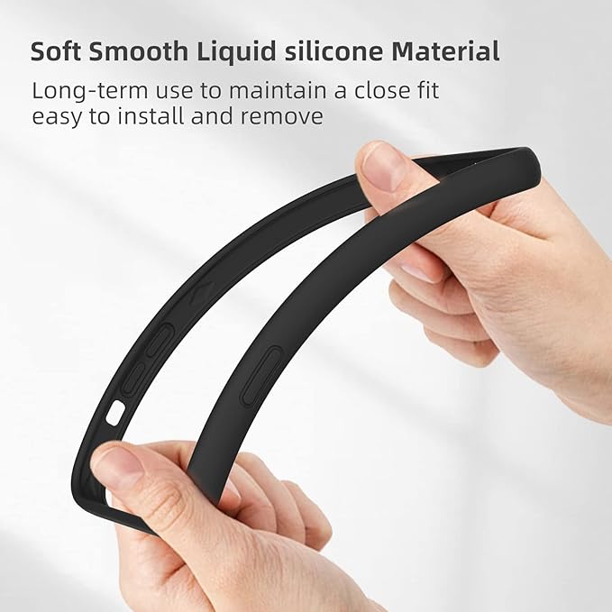 K TOMOTO iPhone 13 Mini Bumper Case (5.4 Inch), Liquid Silicone Bumper with Shock Absorption, Raised Edge Protection, Drop Protection, Silky and Soft Touch Frame, Black
