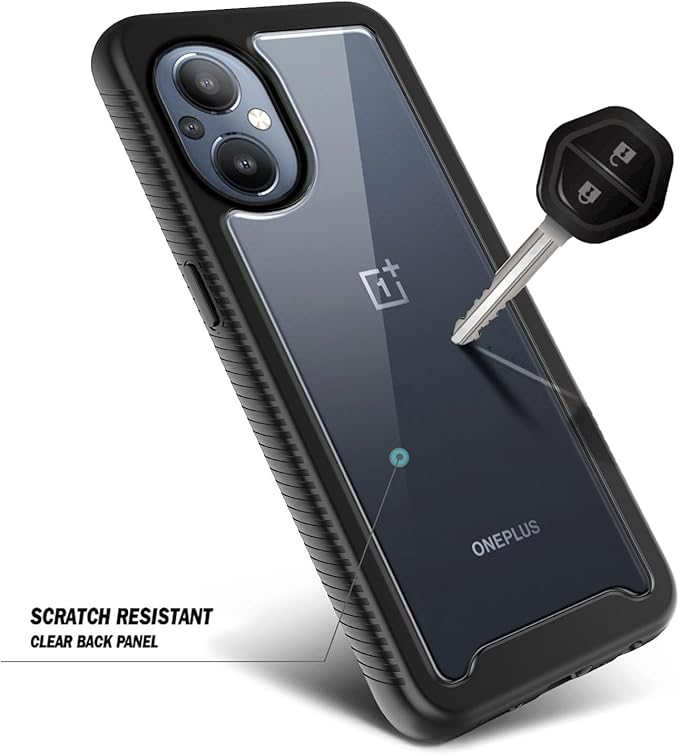 NZND for OnePlus Nord N20 5G Case with Built-in Screen Protector, [16FT Military Grade Drop Tested] Full-Body Protective Shockproof Rugged Bumper Case (Black)