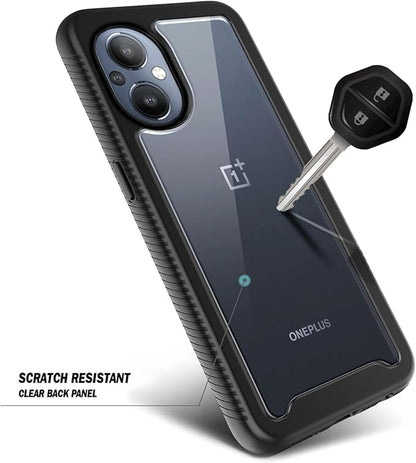 NZND for OnePlus Nord N20 5G Case with Built-in Screen Protector, [16FT Military Grade Drop Tested] Full-Body Protective Shockproof Rugged Bumper Case (Black)