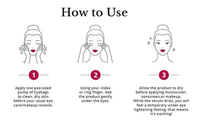5th & Glow Cyabags - Eye Serum - Instant Eye Bag Remover and Eye Puffiness Reducer with Hyaluronic Acid and Vitamin C for Fine Lines, Wrinkles, and Under Eye Bags, 1 oz