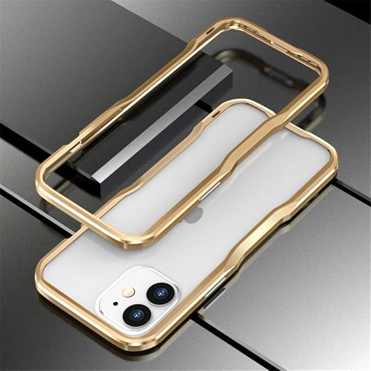 HENGHUI Aluminum Bumpers Compatible with iPhone 12 Pro/iPhone 12 6.1-INCH Bumper Case Metal Frame Bumper Cover Shock Absorbent Slim Cool Design (iPhone12/iPhone12Pro, Gold)