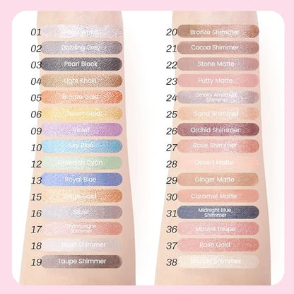 2-in-1 Cream Eyeshadow & Highlighter Stick, Waterproof Rose Pink Shimmer Eye Shadow Pencil for Women, Long-Lasting Pigmented Makeup, sombras para ojos 23
