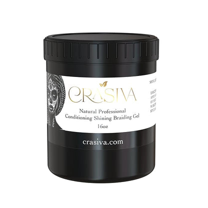 Natural Hair Gel, Organic Professional Protien-Rich Braiding/Edge Control Megahold Conditioning & Shining Jam, 16 oz