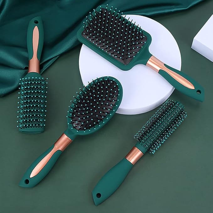 Detangling Brush Anti-Static Massage Hair Brushes Nylon Bristle Pins Blow Drying Detangler Hairbrush Styling Comb for Men and Women Adults and Kids of All Wet or Dry Hair Types Styling