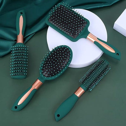 Detangling Brush Anti-Static Massage Hair Brushes Nylon Bristle Pins Blow Drying Detangler Hairbrush Styling Comb for Men and Women Adults and Kids of All Wet or Dry Hair Types Styling