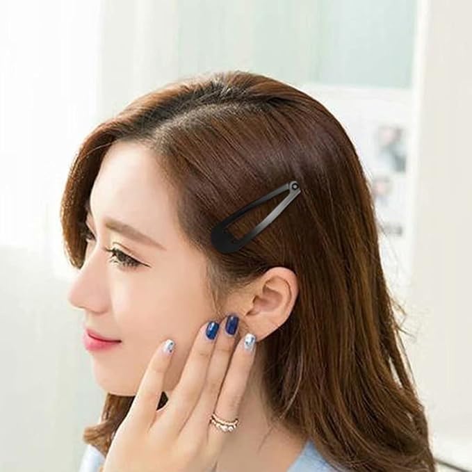120 Pack Black Hair Clips | Non-Slip Snap Clips for Women & Girls | Durable Hairpins for Thick Hair, Updos, Braids & Buns | Secure Hold, Snag-Free Design