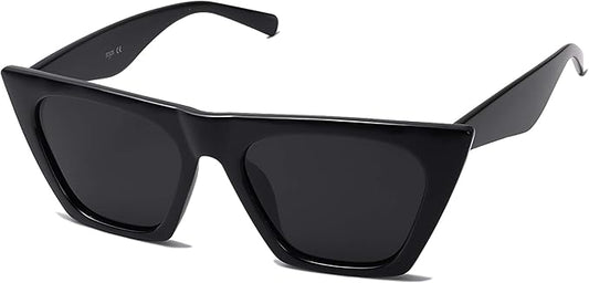 SOJOS Trendy Oversized Square Cateye Polarized Sunglasses Womens Big Frame Shades SJ2115