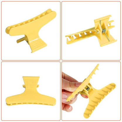 Ondder 12 Pack Butterfly Hair Clips for Styling Sectioning Pro Salon Butterfly Plastic Claw Clips Hair Styling Clip Barber Clips for Cutting, Coloring Hair, Hair Accessories for Women Girls