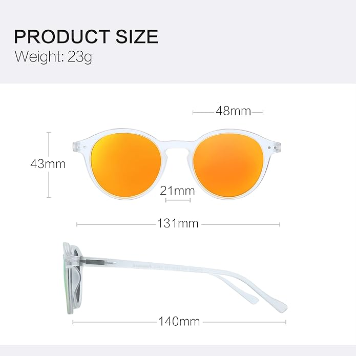 ZENOTTIC Polarized Round Sunglasses, Stylish Sunglasses for Men and Women Retro Classic, Multi-Style Selection