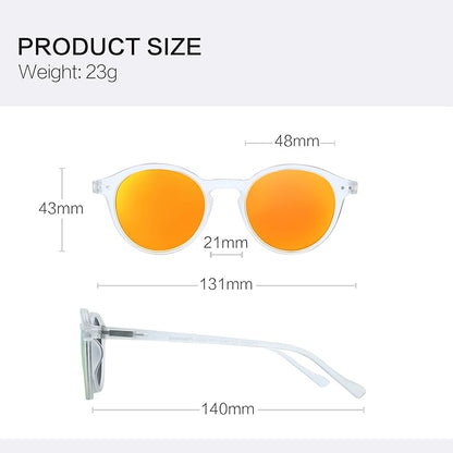 ZENOTTIC Polarized Round Sunglasses, Stylish Sunglasses for Men and Women Retro Classic, Multi-Style Selection